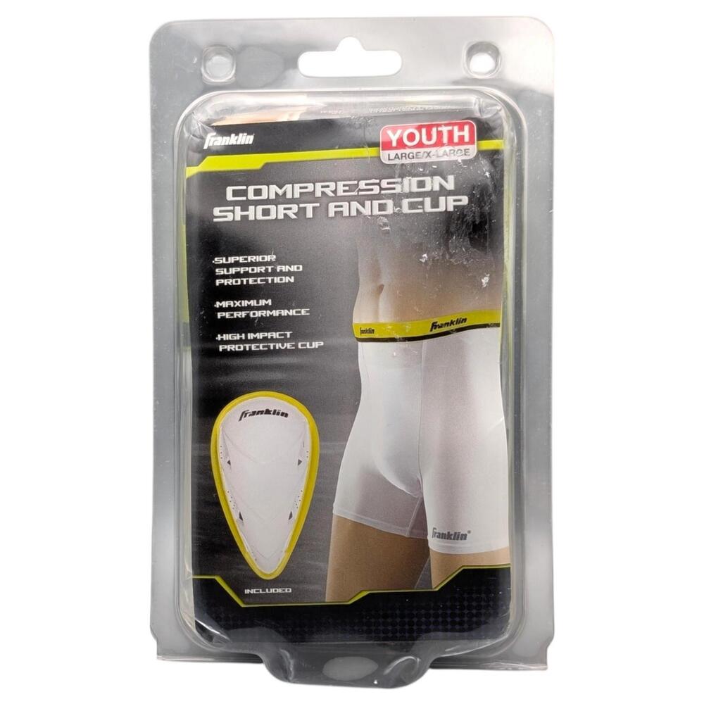 Franklin Youth Compression Short and Cup LG XL‎ High Impact Support Baseball New